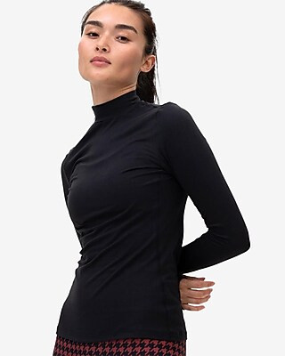 Rebody Cozy Mock Neck Long Sleeve Tee | Express