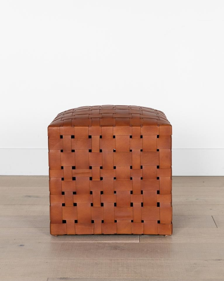 Ackley Leather Ottoman | McGee & Co.