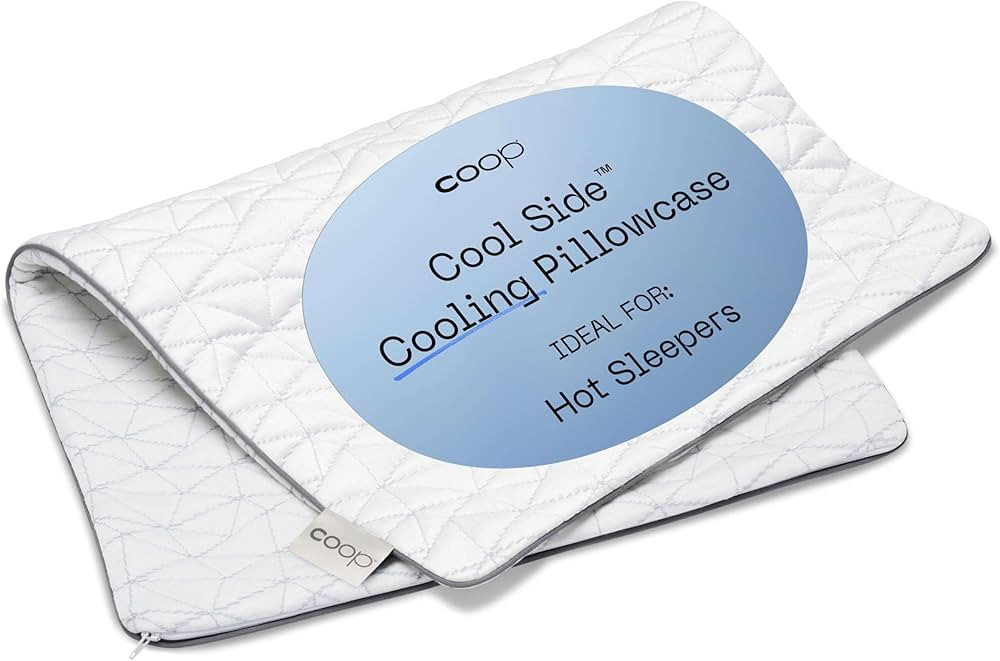 Coop Home Goods Cool Side Pillowcase, Queen Size Cooling Pillow Case for Hot Sleepers, Two-Sided ... | Amazon (US)