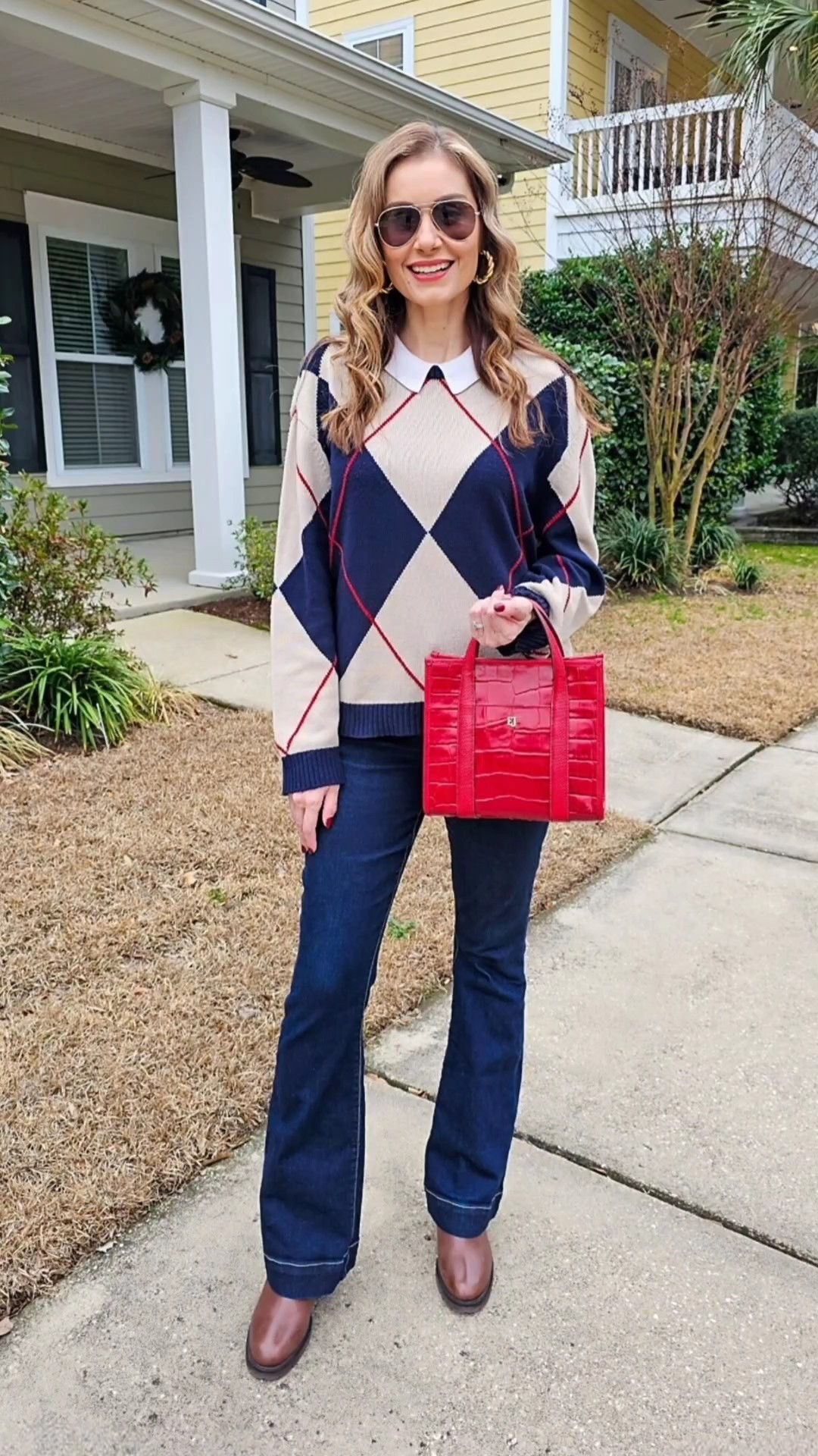 Yesterday’s look ❤️Cozy sweater @renttherunway (50% off your first month with code RTRXRSZMIDT50)Jeans @level99jeansEarrings @holstandleeBag @EricJavits — on sale 🙌Cheers 🥂#RTRPartner #ootd #EricJavitsStyle 

#LTKootd #LTKSaleAlert