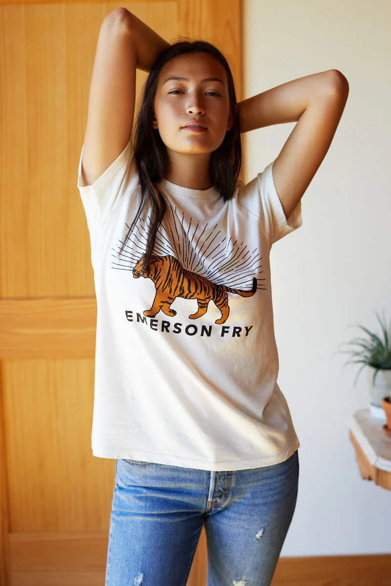 Tiger T-Shirt - Ivory | Emerson Fry