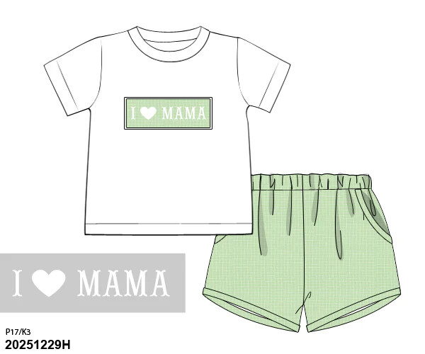 PRE SALE SHIPS APRIL(1-30): Boy Mama Short Set | Tutti Frutti Kids Co