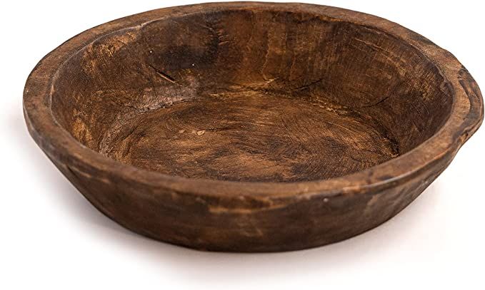 Red Barn Candle Company Wooden Dough Bowl - 12" Round - Wood Decor Bowls - Spanish Oak - Rustic H... | Amazon (US)