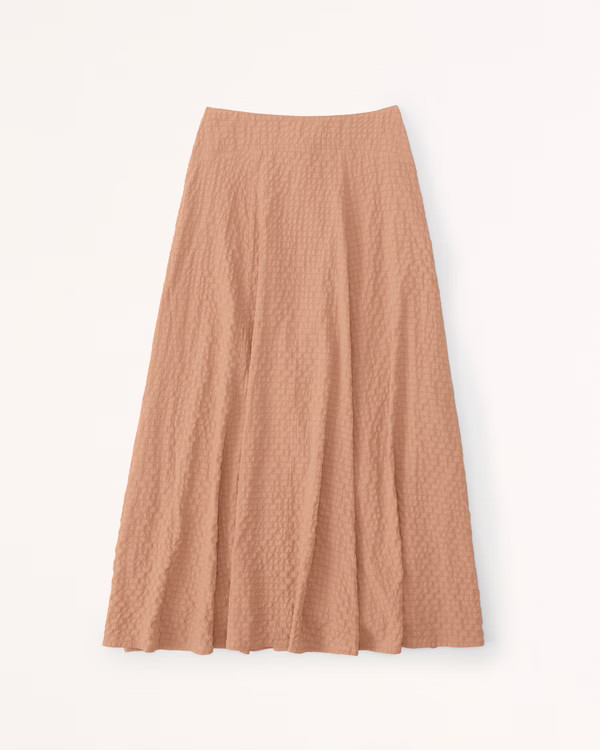 Textured Flowy Maxi Skirt | Abercrombie & Fitch (US)