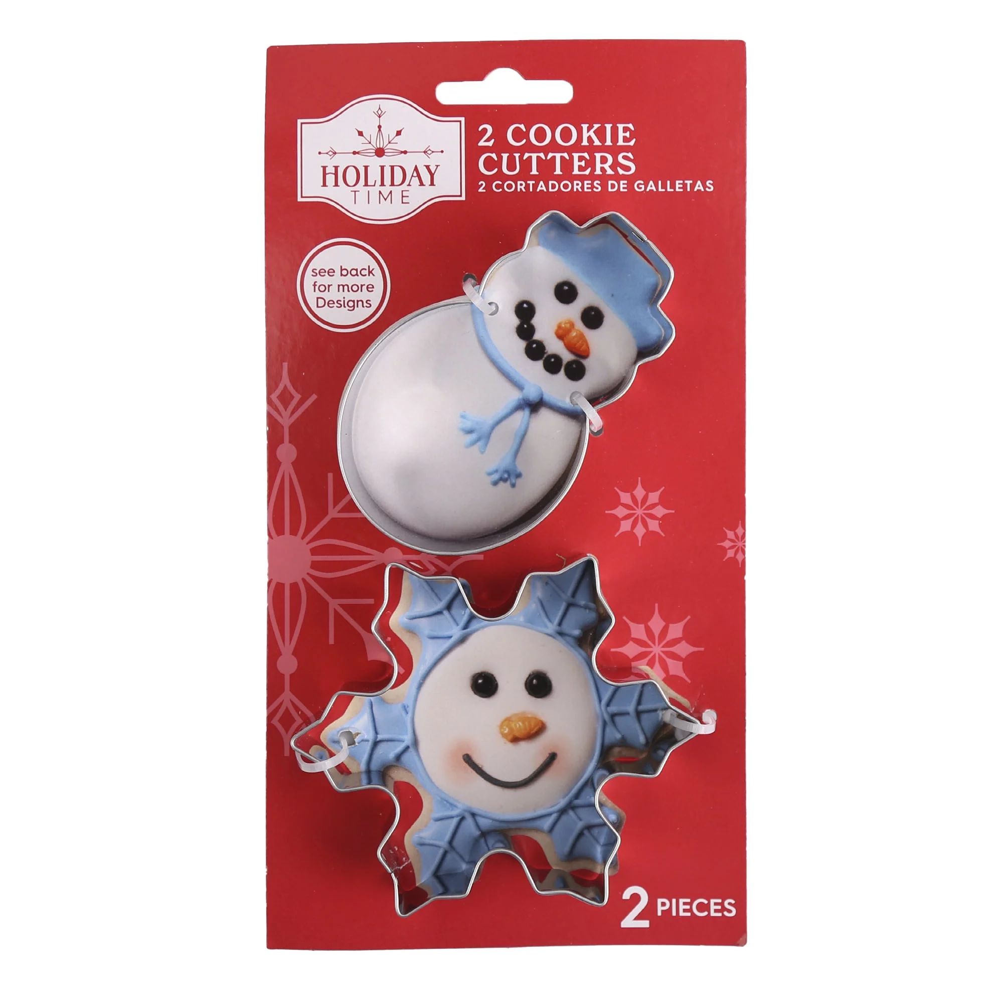 Holiday Time Christmas Silver Snowflake and Snowman Cutter Set | Walmart (US)