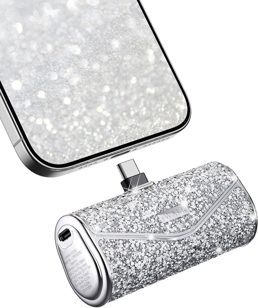 iWALK Upgraded Sparkly Portable Charger 22.5W, 5000mAh Power Bank for iPhone 17/16/15 Series, Min... | Amazon (US)