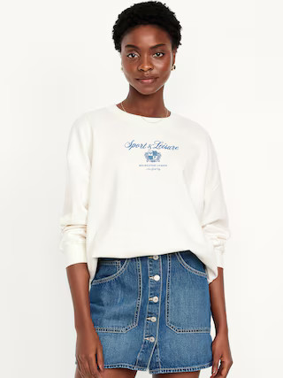 SoComfy Oversized Graphic Sweatshirt | Old Navy (US)