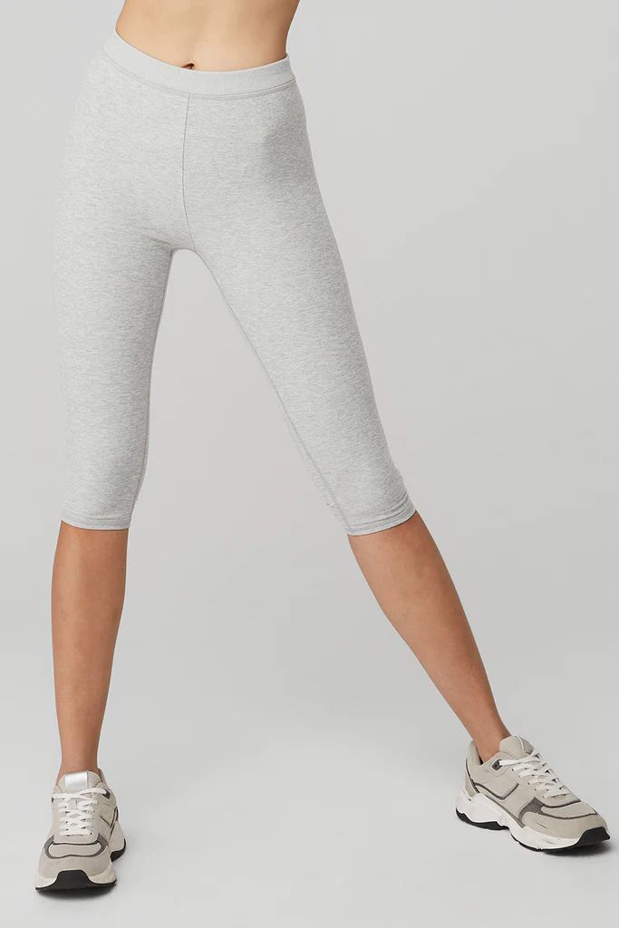 Alosoft High-Waist Iconic 90's Capri - Athletic Heather Grey | Alo Yoga