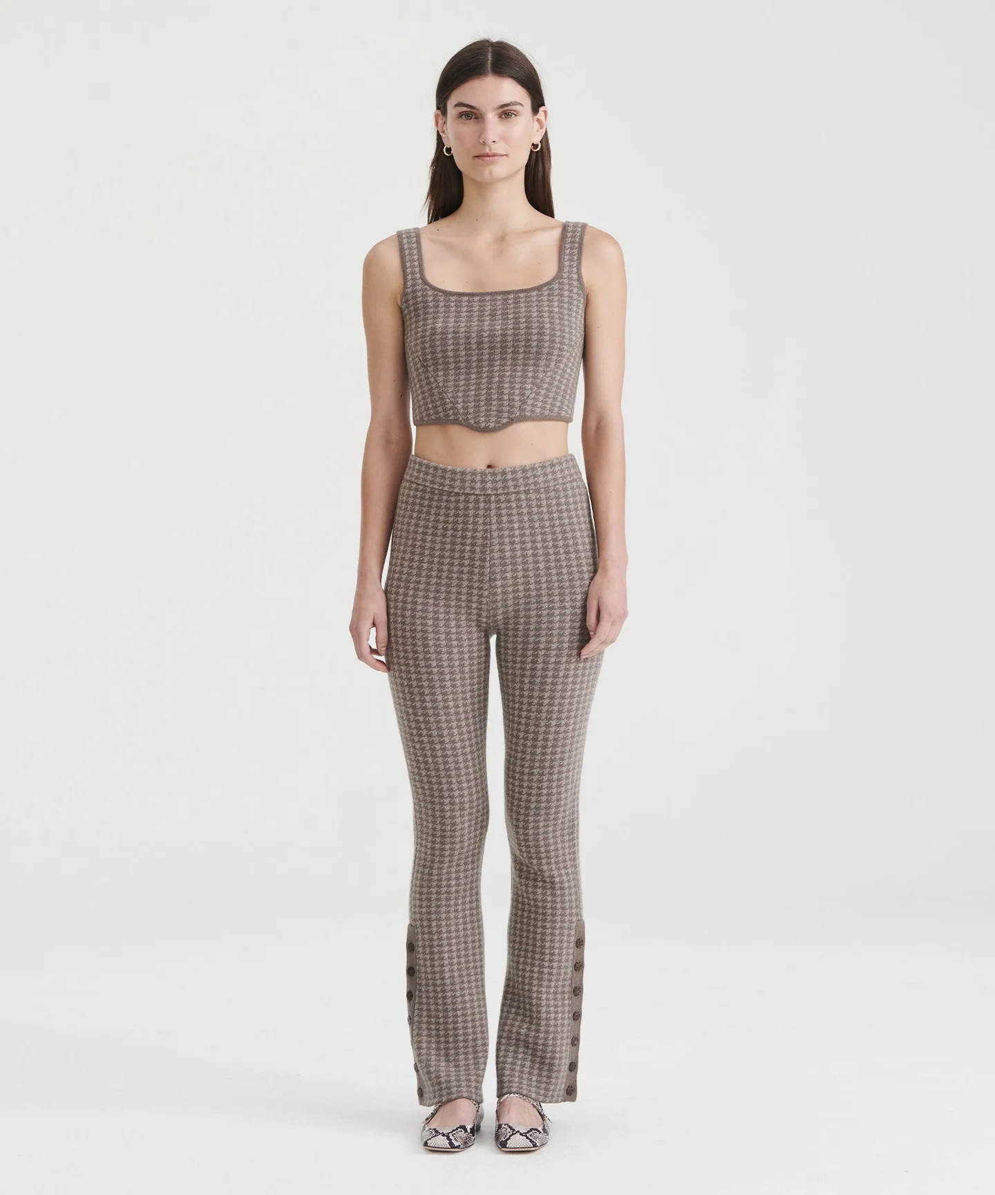Luxe Houndstooth Jacquard Pant | NAADAM