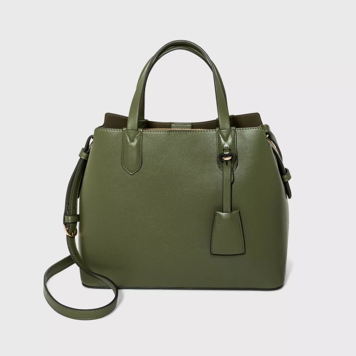 Triple Compartment Satchel Handbag - A New Day™ Olive Green | Target