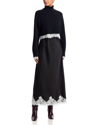 Aqua x Nicky Hilton Lace Trim Slip Dress & Sweater - Exclusive | Bloomingdale's (US)