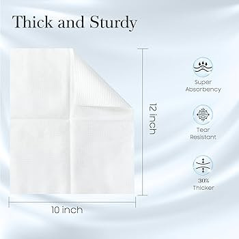 100 Count (2 Box) XL Disposable Face Towels 10” x 12”, 100% Viscose Fibre, Soft & Skin Friend... | Amazon (US)