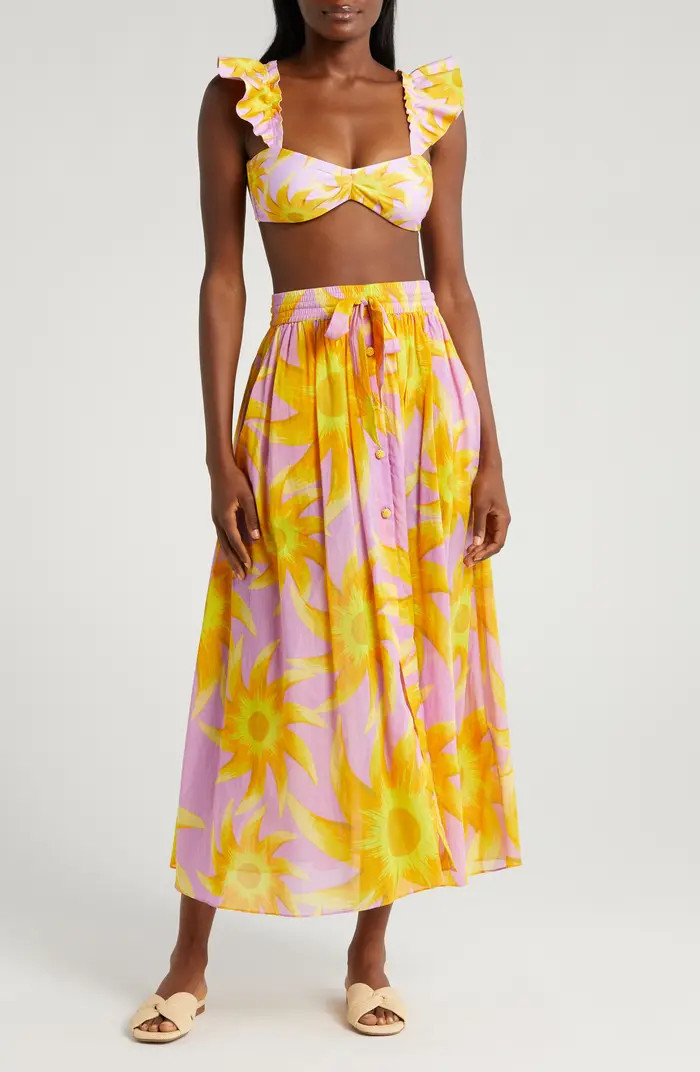 FARM Rio Sunny Side Cotton Cover-Up Maxi Skirt | Nordstrom | Nordstrom