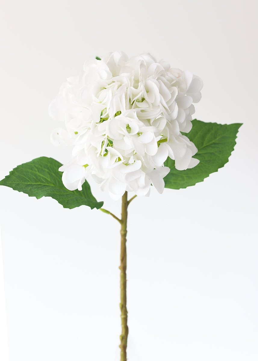 White Artificial Real Touch Hydrangea | Afloral (US)