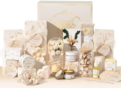 Spa Gifts for Women Teen Girl Gifts Trendy Stuff, Positive Affirmation Cards & Self Care Baskets ... | Amazon (US)