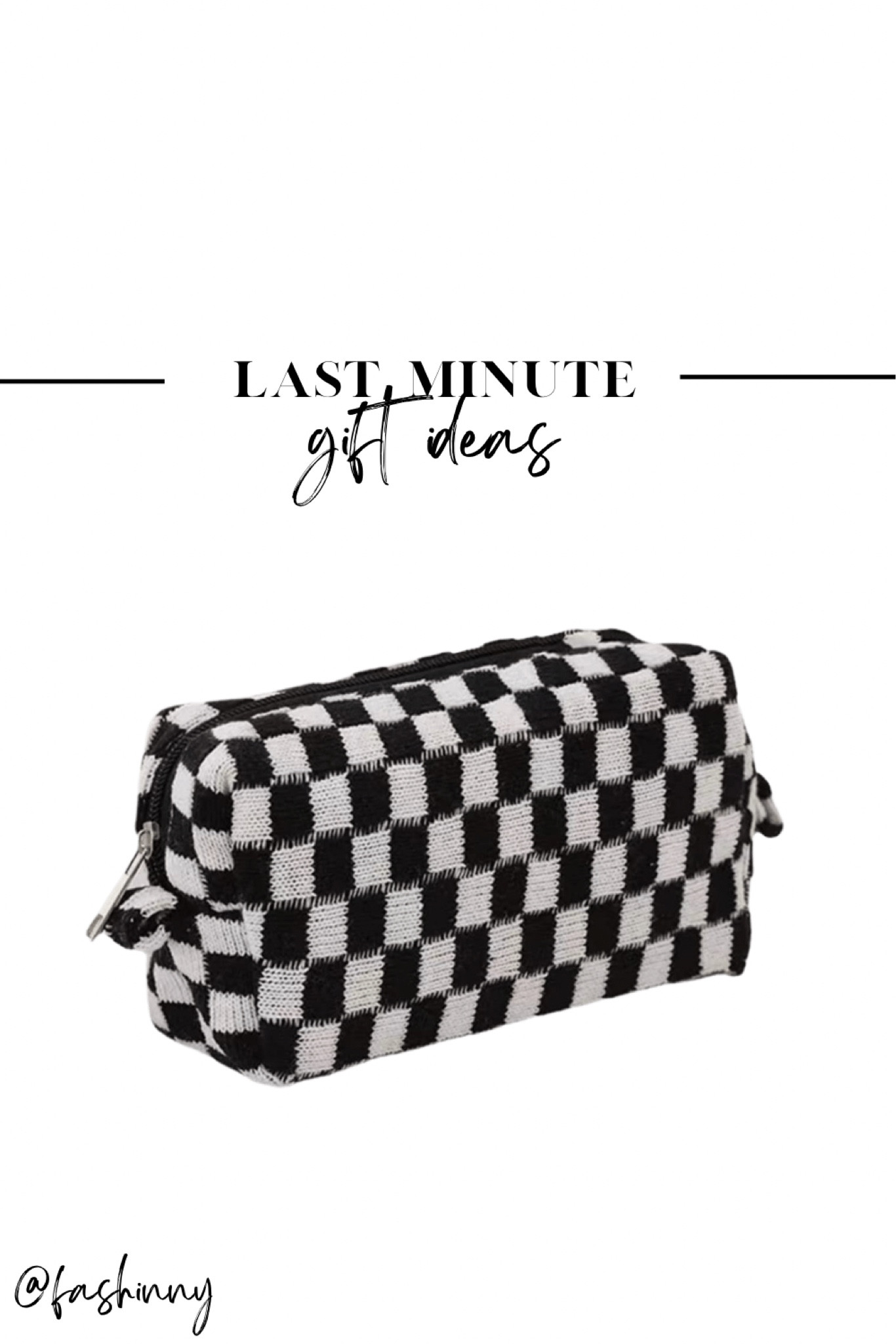 Last minute gif ideas 

Checkered makeup bag

#LTKSeasonal #LTKGiftGuide #LTKHoliday