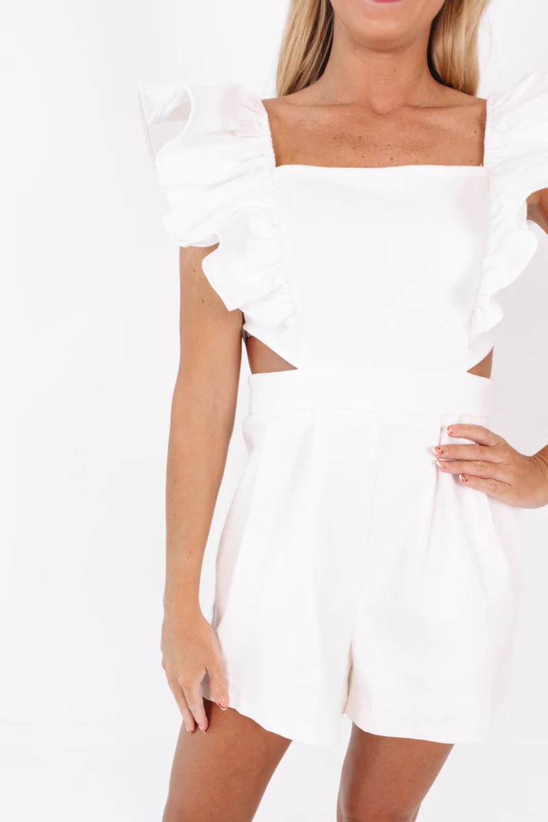 Wildest Dreams Romper - White | The Impeccable Pig