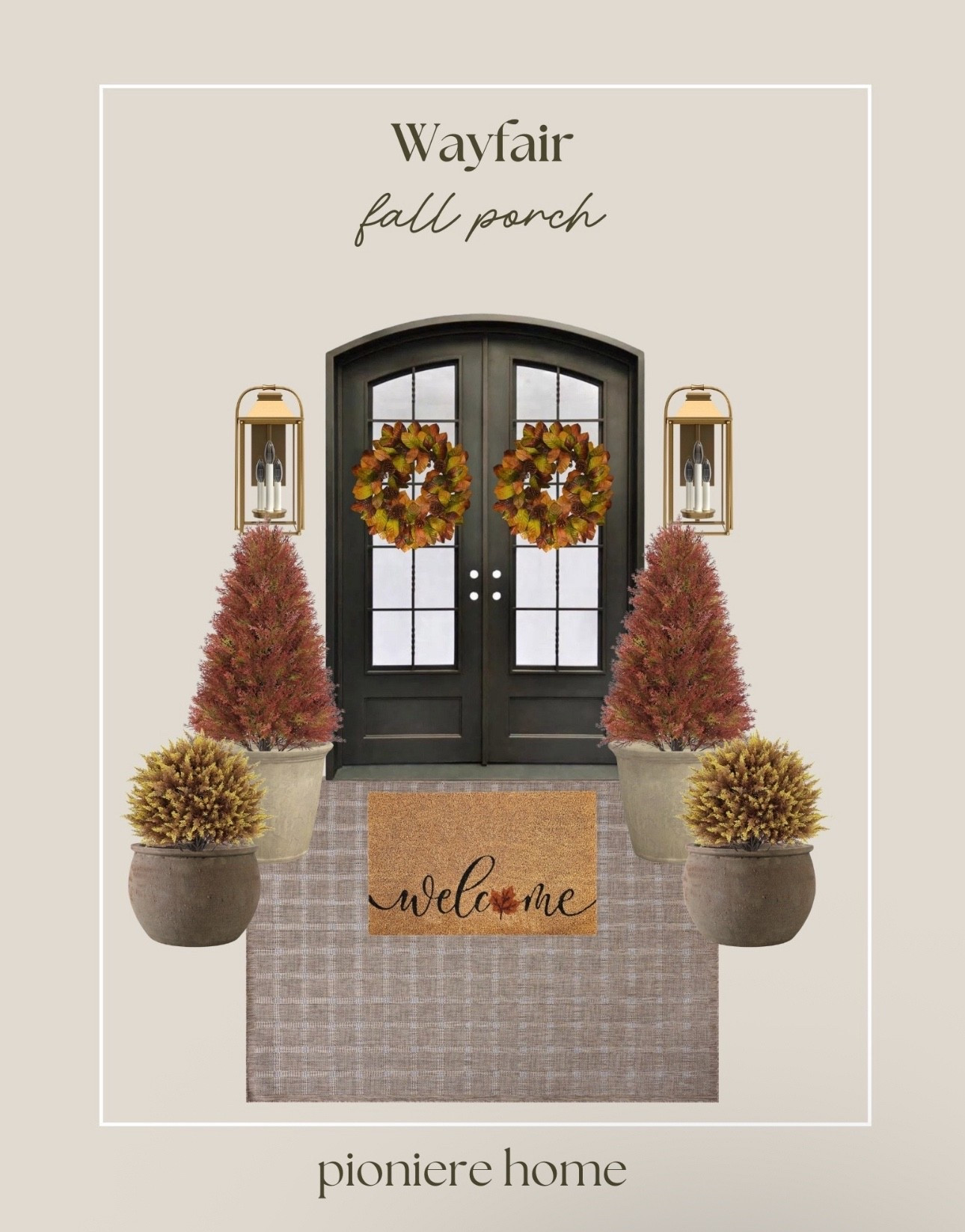Wayfair fall front porch. Fall topiaries, fall wreath, fall porch style  



#LTKSeasonal #LTKHome #LTKFindsUnder50