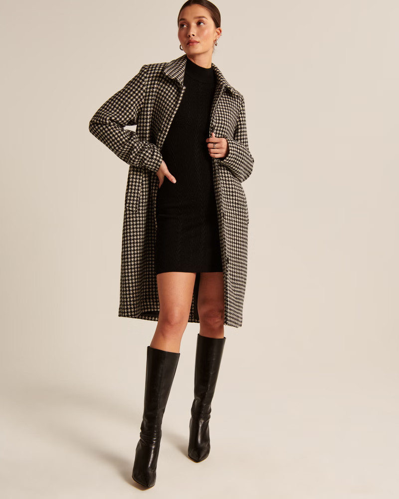Women's Wool-Blend Mod Coat | Women's Coats & Jackets | Abercrombie.com | Abercrombie & Fitch (US)