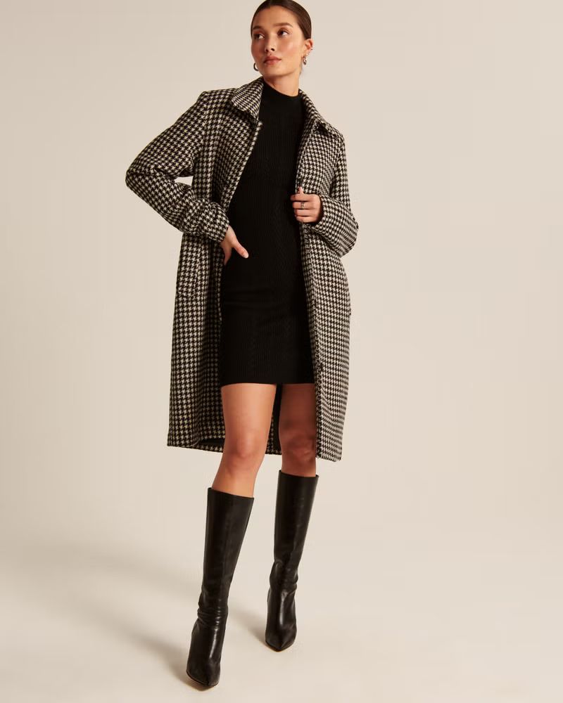 Women's Wool-Blend Mod Coat | Women's Coats & Jackets | Abercrombie.com | Abercrombie & Fitch (US)