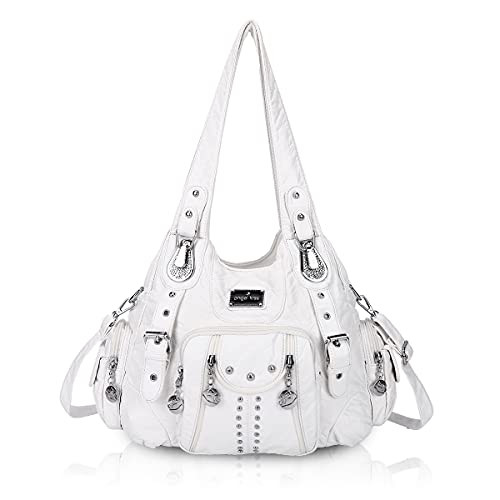 Angel Kiss Handbags for Women Soft PU Leather Large Hobo Bags for Ladies Top Handle Satchel Shoul... | Amazon (US)