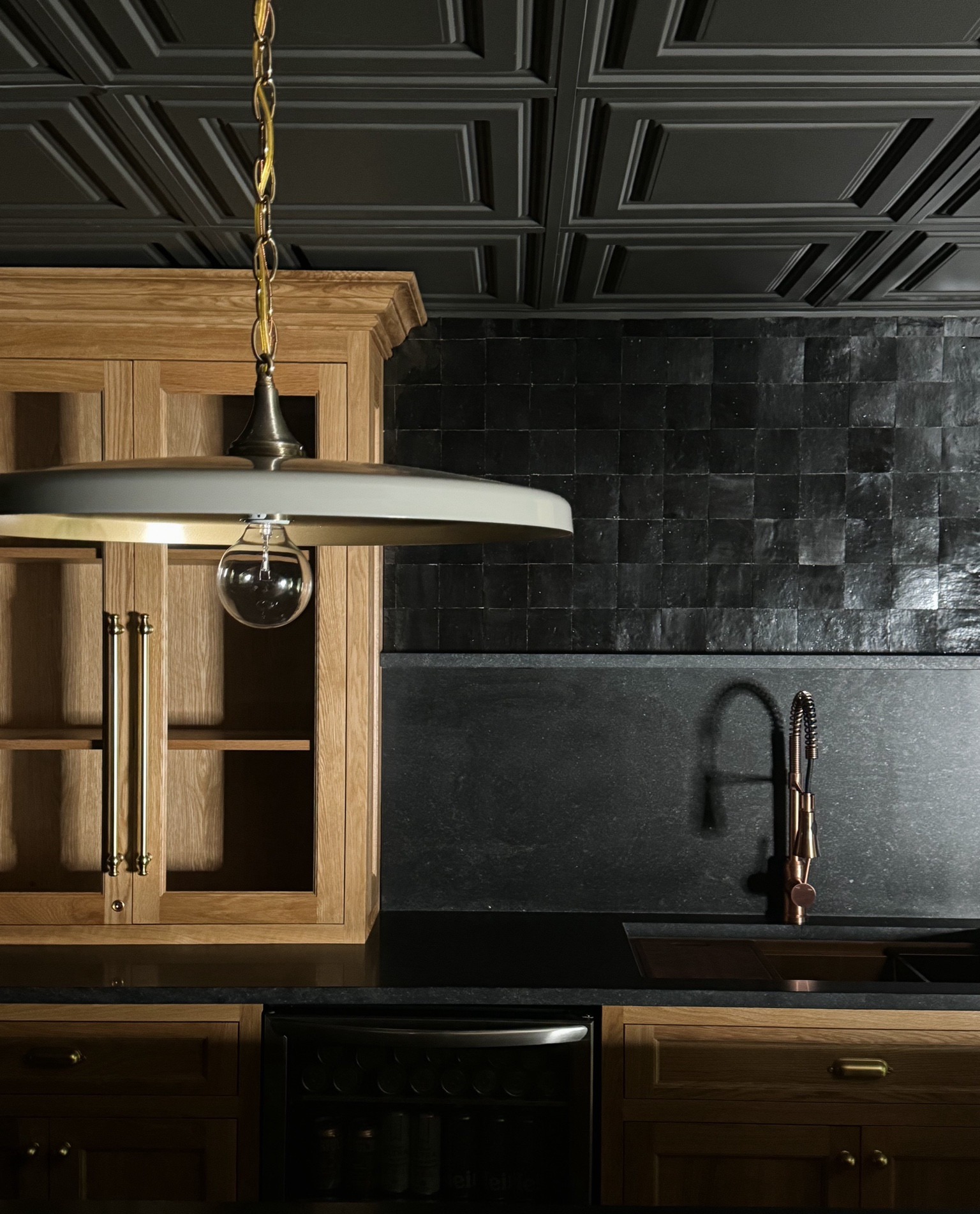 This pendant light is the perfect fit! 

#pendantlight #chrislovesjulia #barlight #pendant #lighting #shadesoflight #ceilingtiles #architecturalceilingtiles 

#LTKStyleTip #LTKHome