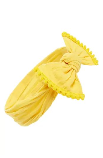Baby Bling Pompom Trim Headband, Size One Size - Yellow | Nordstrom
