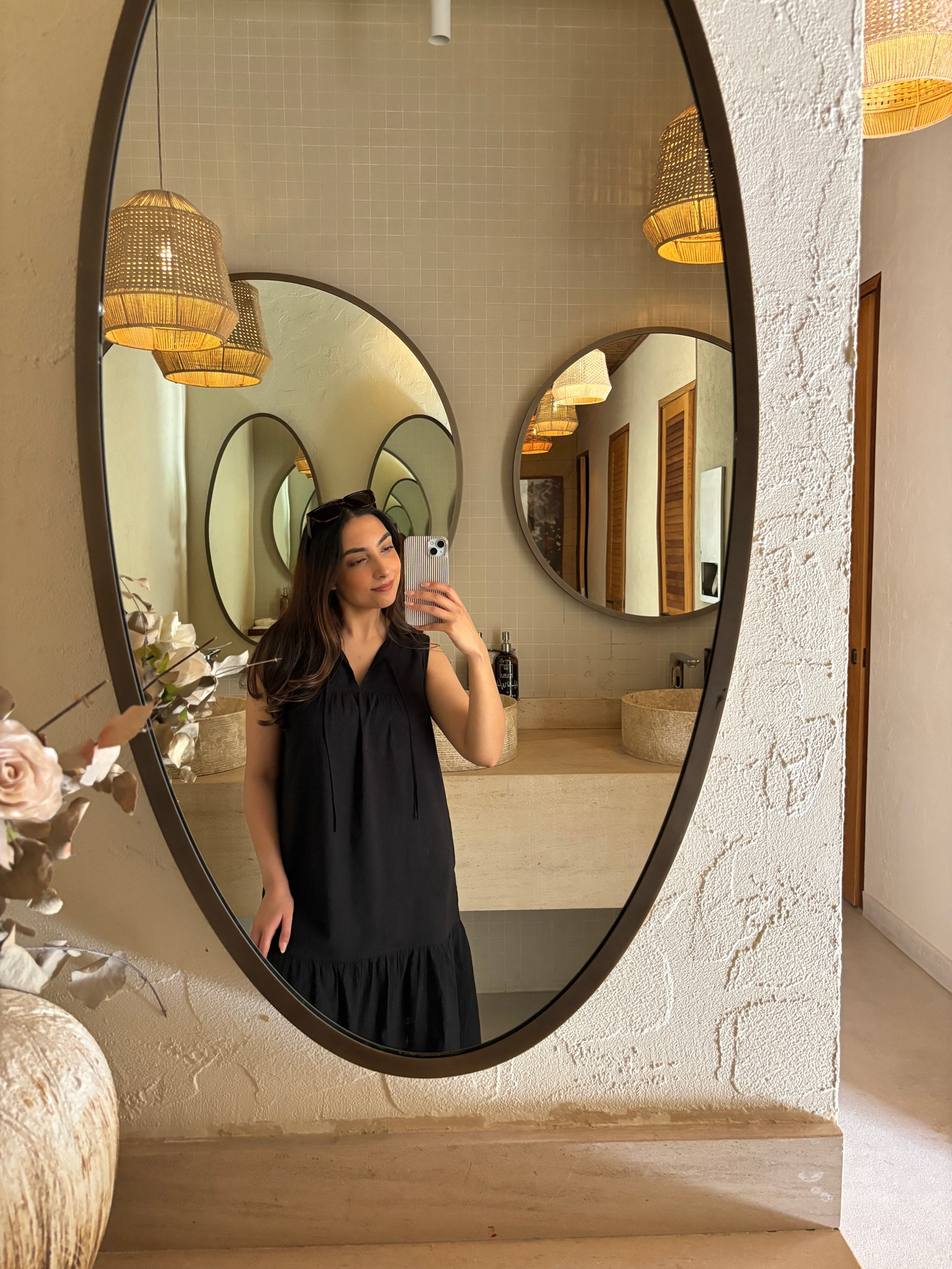 Beach dress, black maxi dress, loose flowy dress, cotton dress, smock dress x midi dress, maxi dress, modest dress, summer dress, spring dress, cotton dress, straw tote bag, uk size 6, uk size xs, petite friendly

#LTKfindsunder50 #LTKstyletip #LTKSeasonal