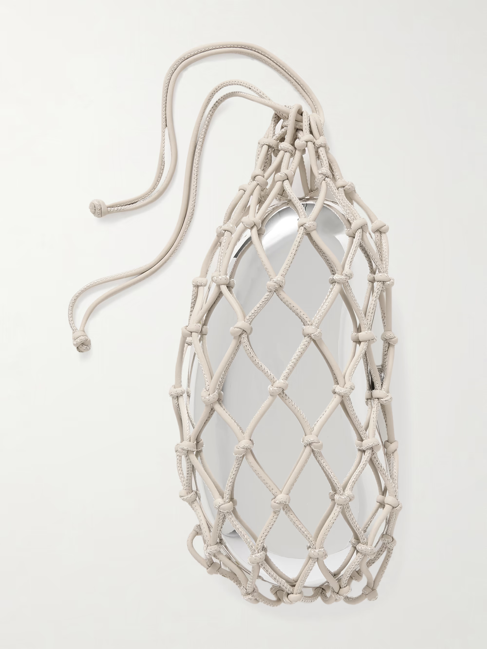 Tallulah silver-tone and macramé leather clutch | NET-A-PORTER (US)