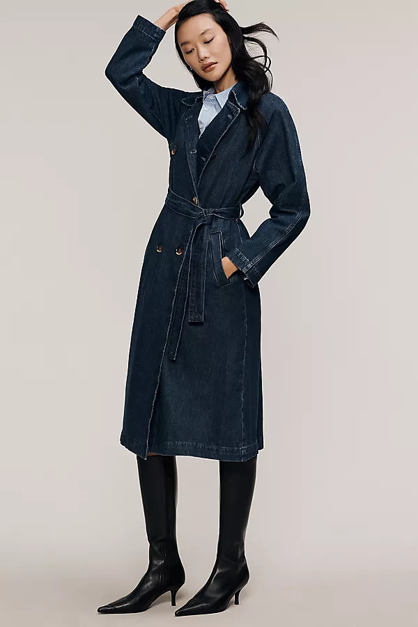 Pilcro Denim Trench Coat | Anthropologie (UK)