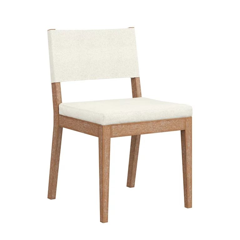 Nathan James Linus Modern Upholstered Dining Chair, Solid Rubberwood Legs in a Wire-Brushed Finis... | Walmart (US)