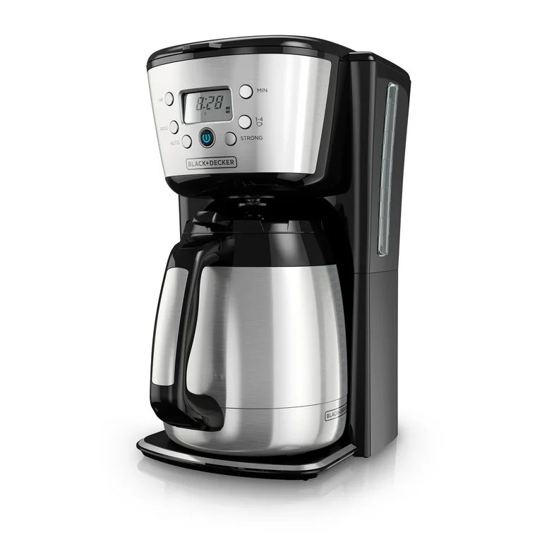 BLACK+DECKER Black 12 Cup Drip Coffee Maker with Thermal Carafe - Walmart.com | Walmart (US)