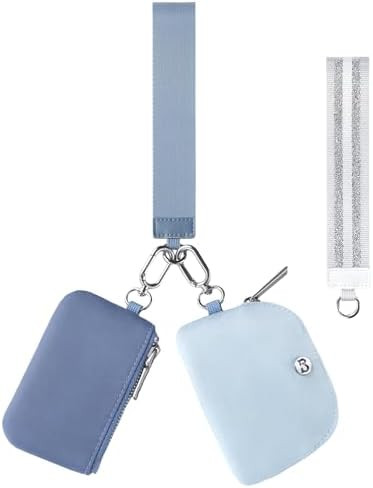Babysun Mini Zip Around Dual Pouch Wristlet With 2 Straps Wristlet Keychain Wallet for Women Coin... | Amazon (US)