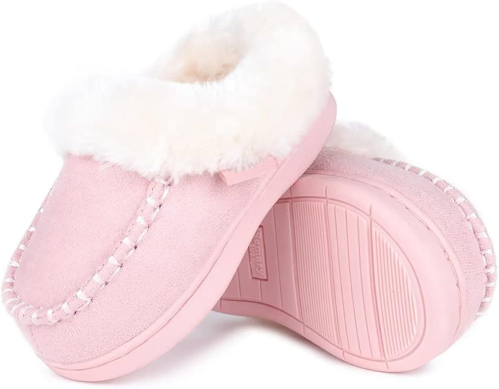 FANTURE Toddler Kids House Shoes Slippers with Memory Foam Fuzzy and Warm Cozy Comfort Fleece Clo... | Amazon (US)