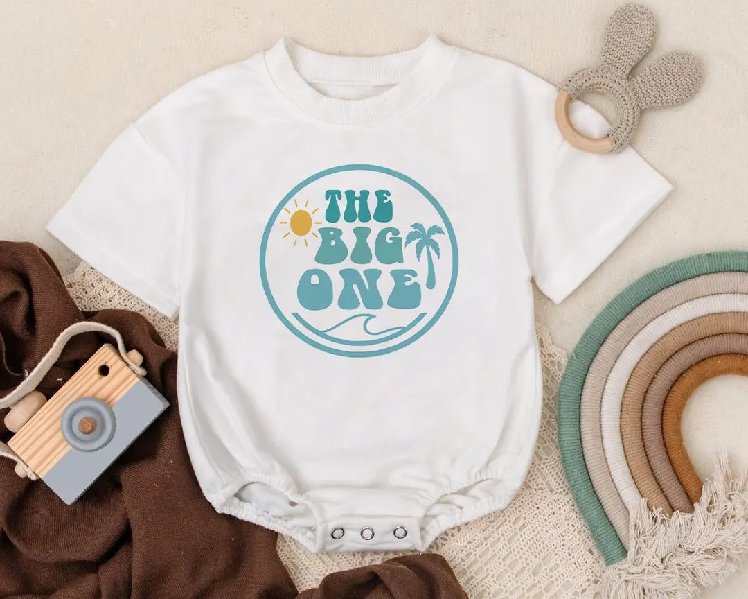 The Big One Surf Romper: 1st Birthday Baby Clothes - Etsy | Etsy (US)