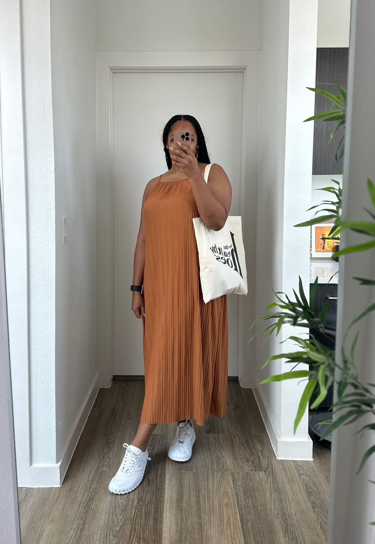 This midi dress was perfect for the day. I went up a size so it was even more comfortable to just wear casually. Paired with sneakers, it’s the perfect on the go look.

Dress is sold out at Target but linked a similar one on sale for $22!

#LTKsalealert #LTKunder50 #LTKmidsize