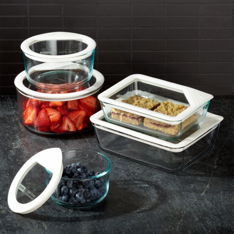 Pyrex Ultimate 10-Piece Glass Food Storage Set + Reviews | Crate & Barrel | Crate & Barrel