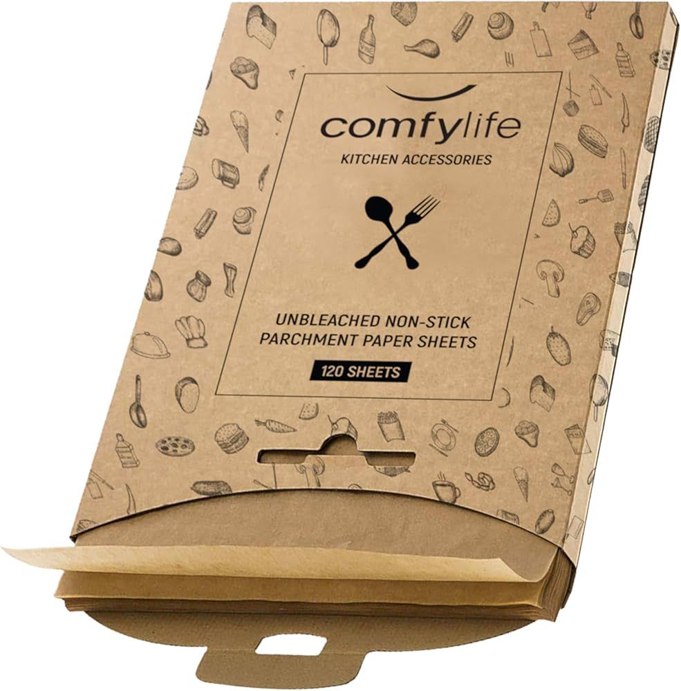 Comfylife 120 x Parchment Paper Sheets - No Curl, No Tear, No Burn Baking Paper (16 x 12 inch) ... | Amazon (US)
