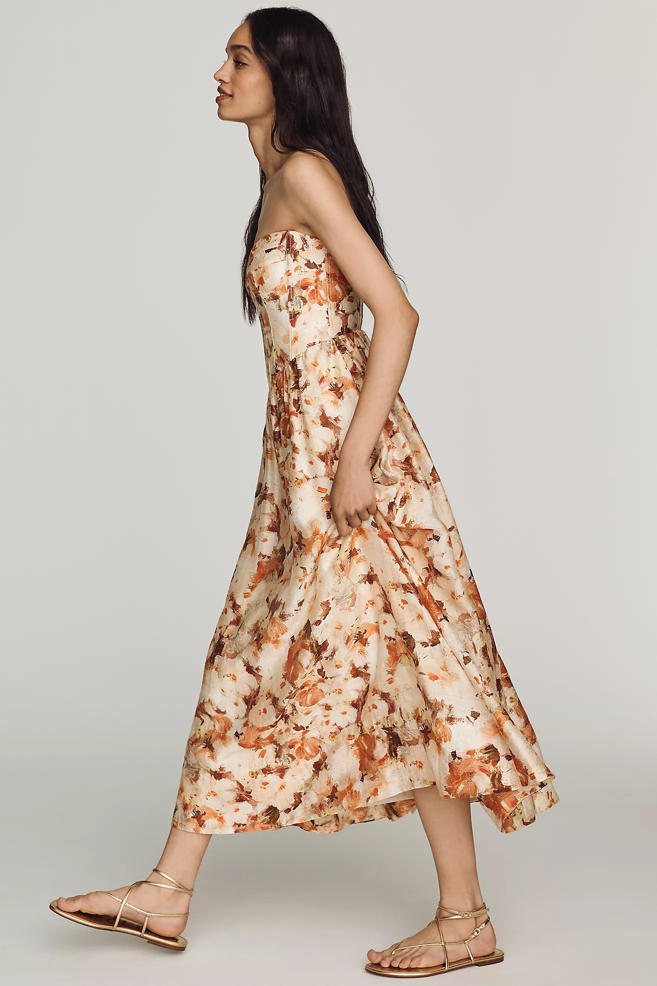 Bardot Lola Strapless Midi Dress | Anthropologie (US)