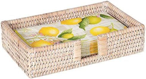 KOUBOO La Jolla Rectangular Guest Towel, White-Wash Napkin Holder, One Size, Beige | Amazon (US)