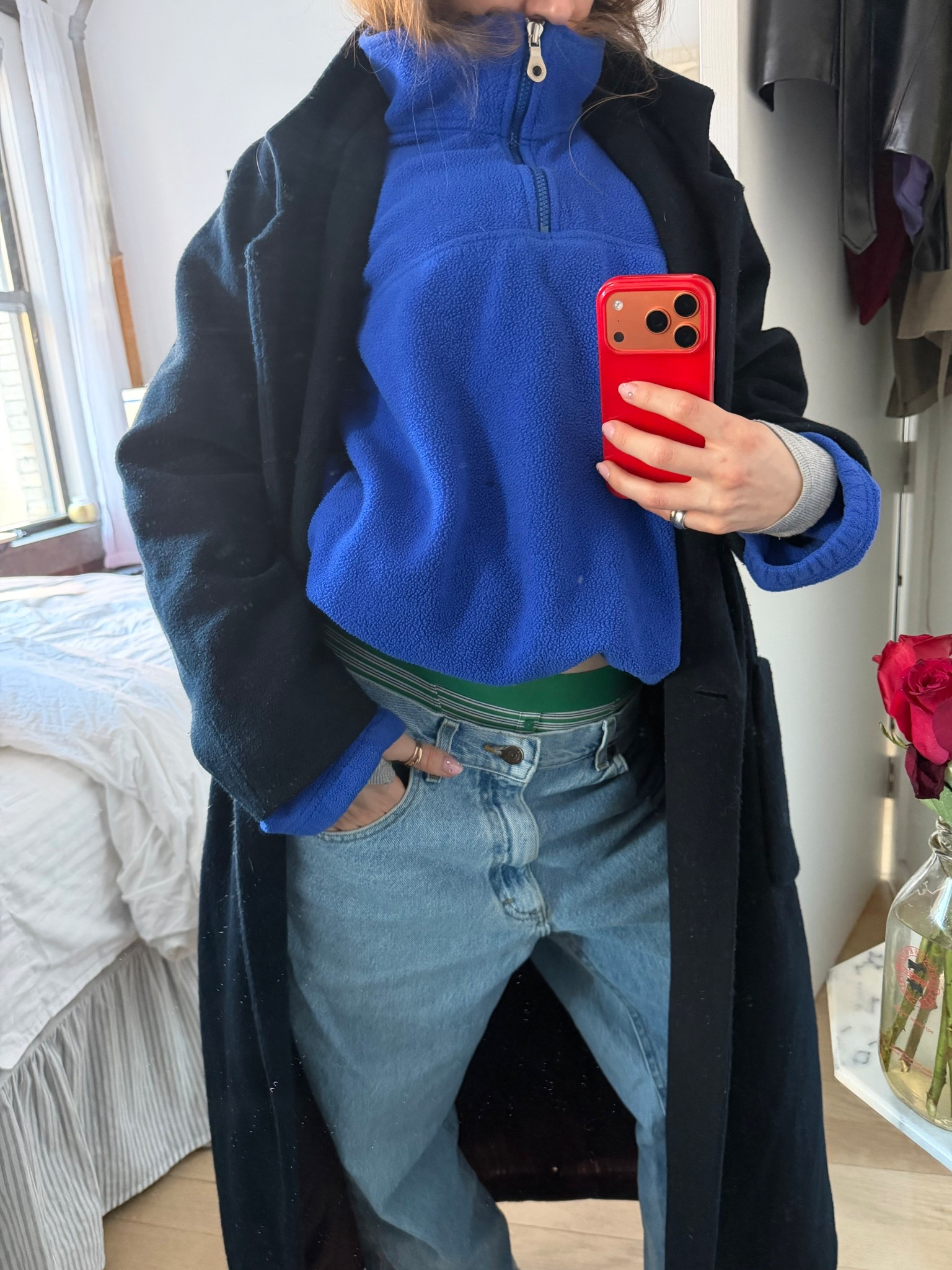 Linking similar for the quarter zip fleece and the duster/overcoat. Size UP in the jeans for a slouchy, oversized look!

#LTKgrwm #LTKootd