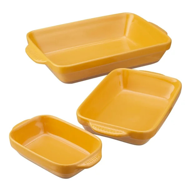 Better Homes & Gardens Parker Rectangular Baking Dish, Set of 3, Multiple Colors | Walmart (US)