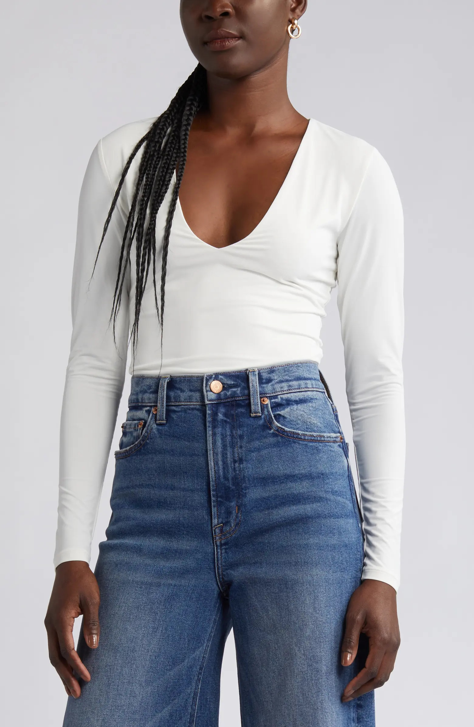 Smooth Edit V-Neck Bodysuit | Nordstrom Rack