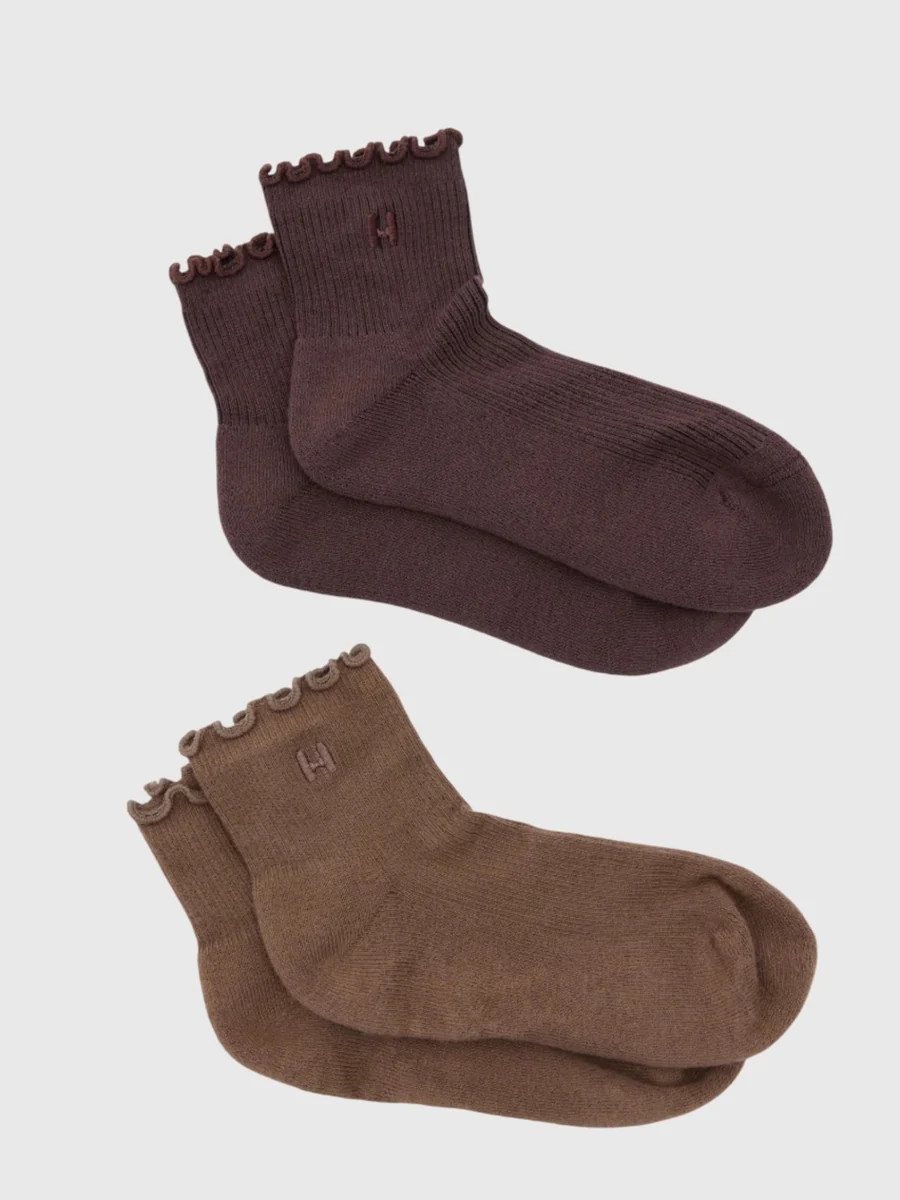 Halfdays Women's Ruffle 2-Pack Socks | Saint Bernard
