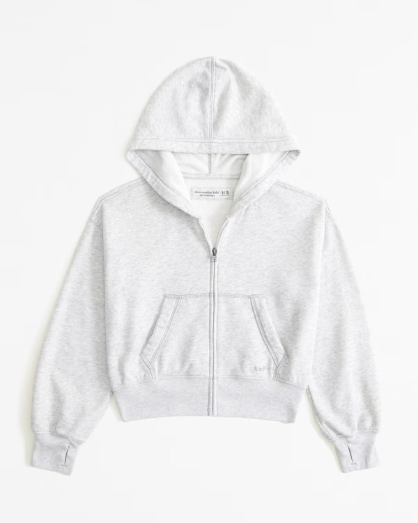 essential sunday wedge full-zip hoodie | Abercrombie & Fitch (US)