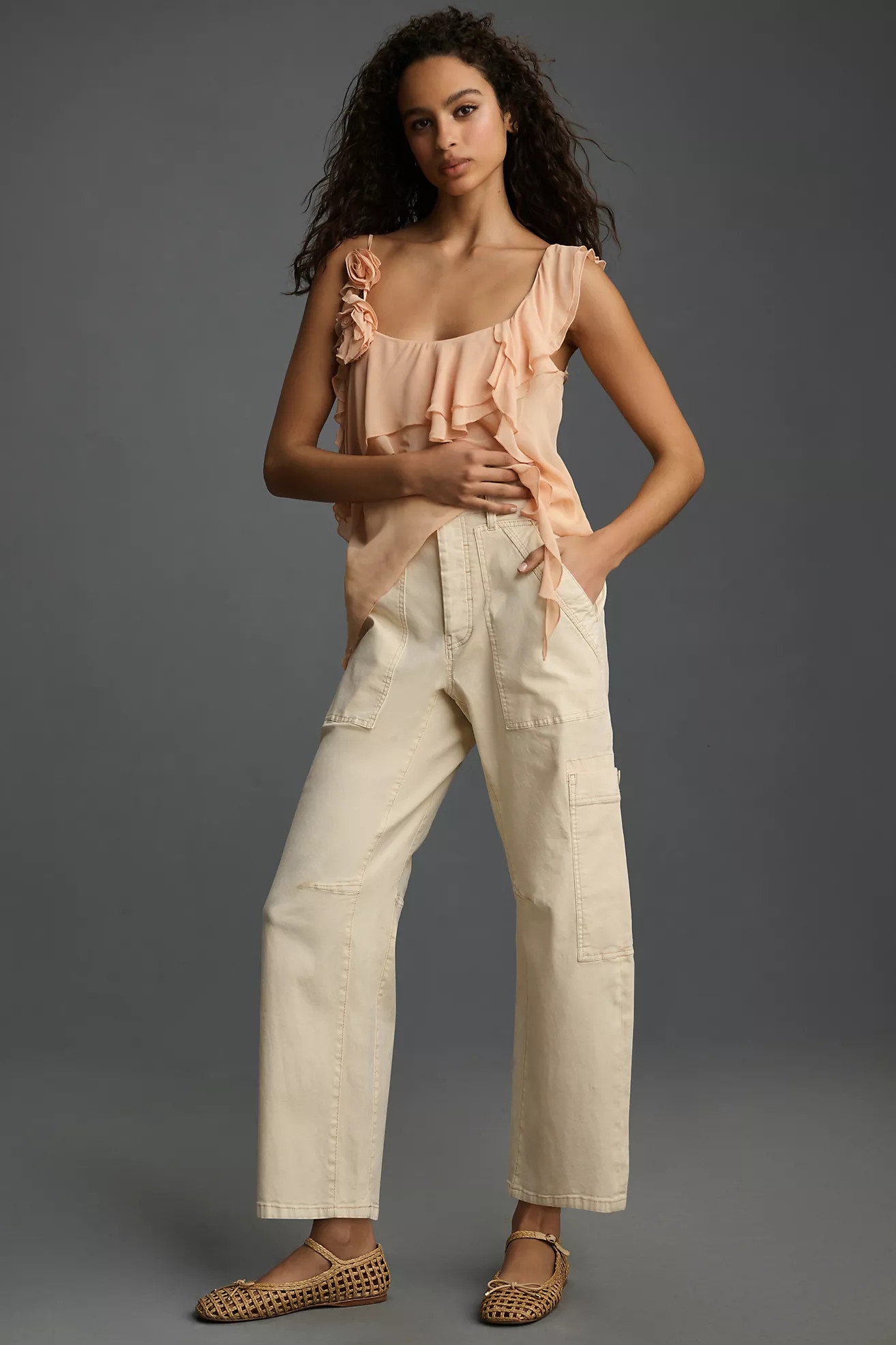 The Millie Low-Slung Barrel Pants by Pilcro | Anthropologie (US)