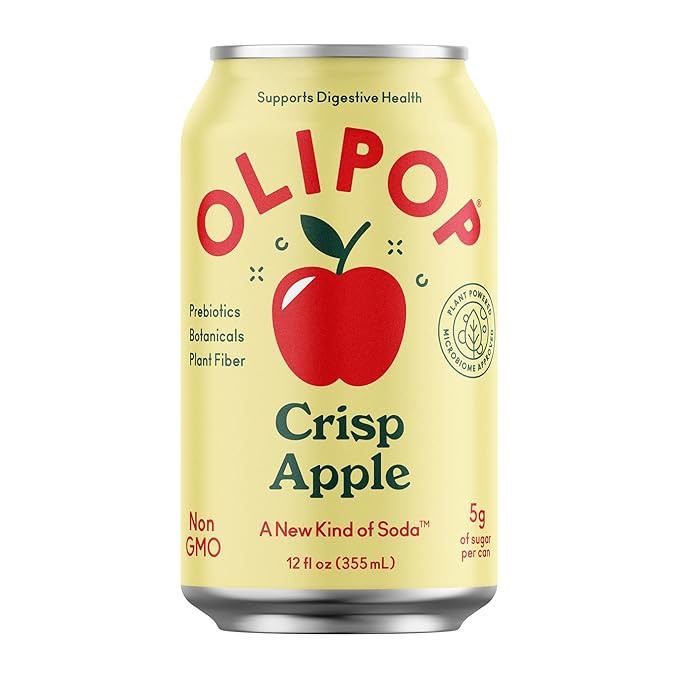 OLIPOP Prebiotic Soda Pop, Crisp Apple, A New Kind of Soda Packed with Prebiotics, Fiber, and Bot... | Amazon (US)