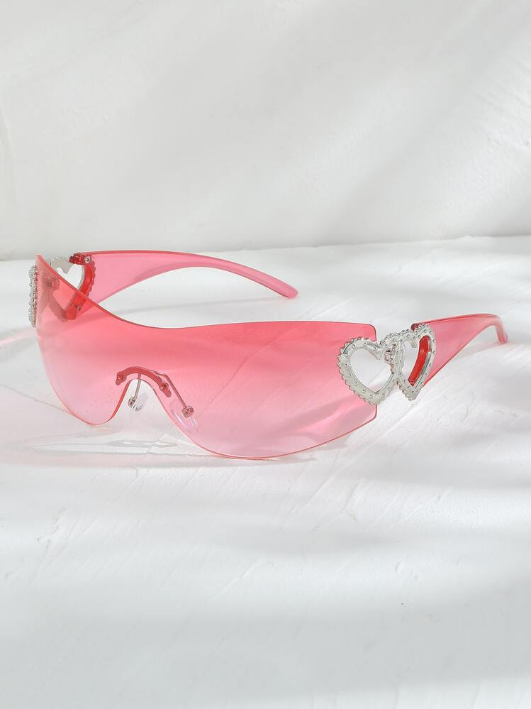 1pc Wrap-Around Plastic Frameless Decorative Fashion Eyeglasses Street Shades Beach Accessories B... | SHEIN