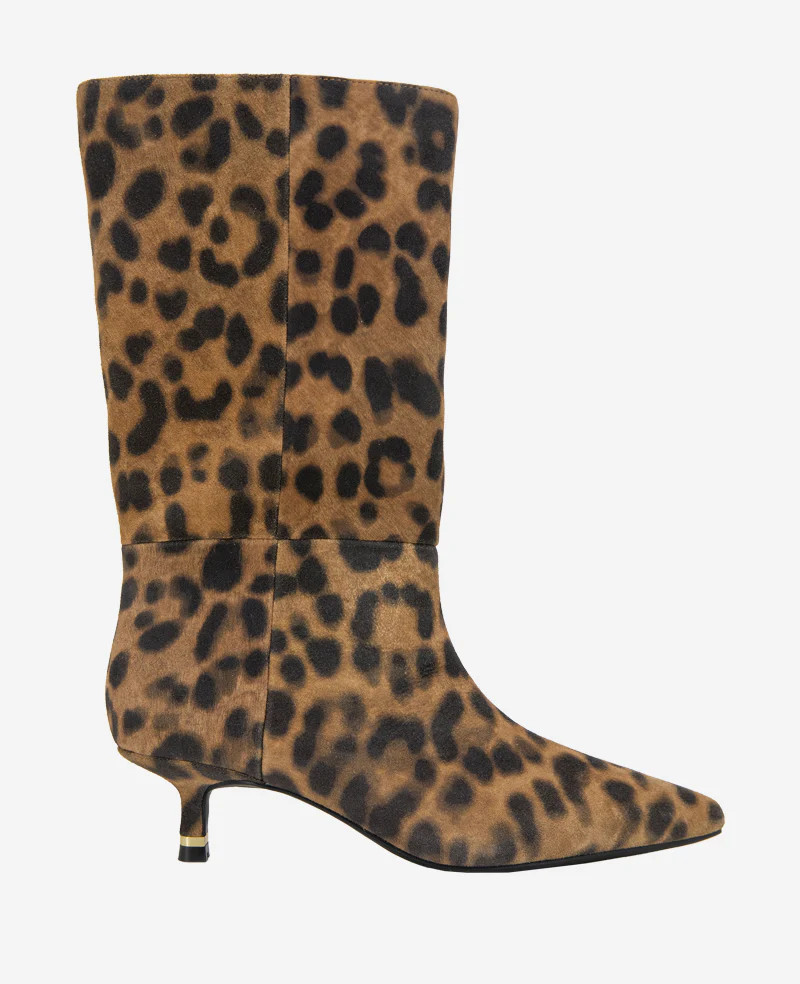 Kenneth Cole | Meryl Suede Leopard Bootie in LEOPARD SUEDE | Kenneth Cole