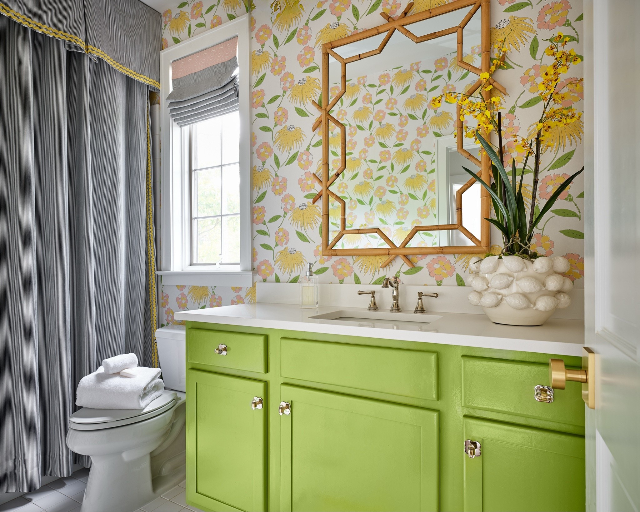 Our Daisy Guest Bathroom featured in Southern Sensibility, by Edith-Anne Duncan